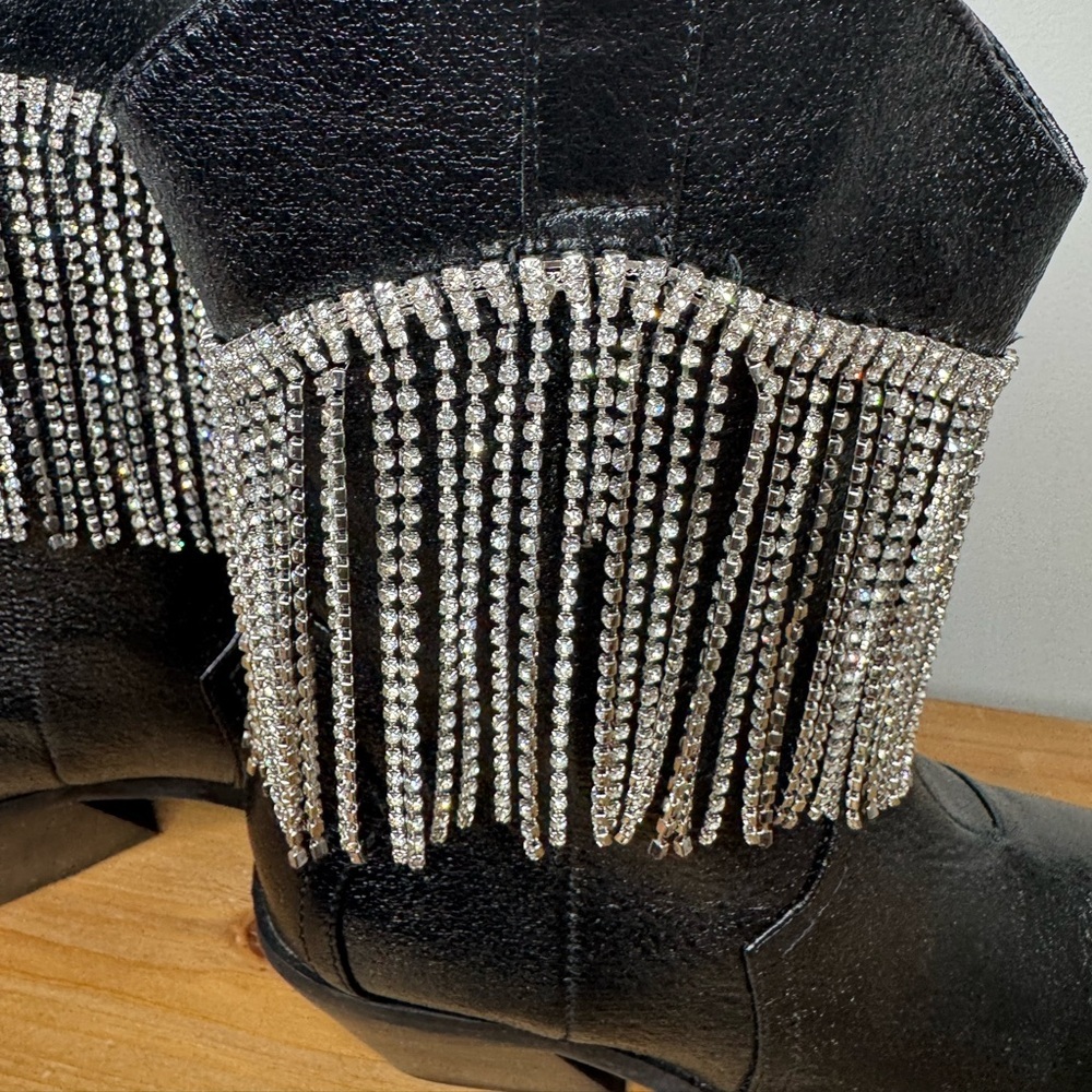 NEW BILLINI women's elton boots in black crinkle diamante - Picture 6 of 7